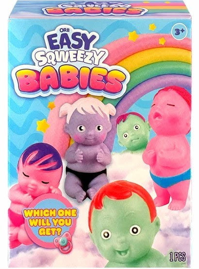 Examples of assorted Easy Sweezy Babies characters